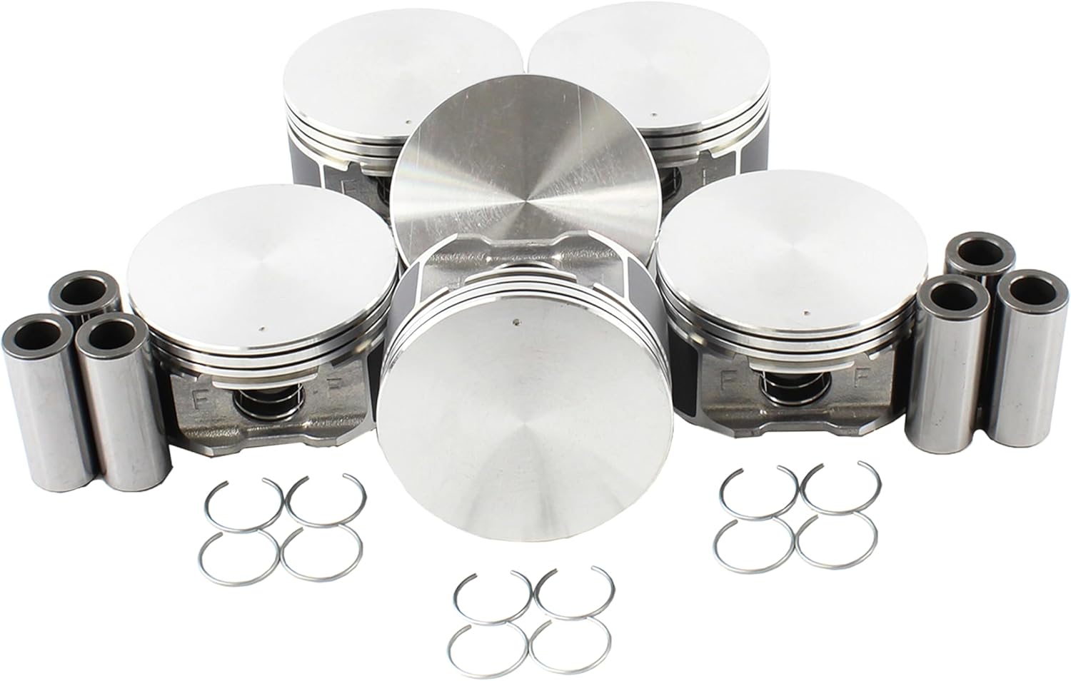 DNJ P1105.40 Oversize Piston Set for 2002-2012 / Dodge, Jeep, Mitsubishi, Ram / 1500, Commander, Dakota, Durango, Grand Cherokee, Liberty, Nitro, Raider, Ram 1500/3.7L / SOHC / V6 / 12V / 226cid