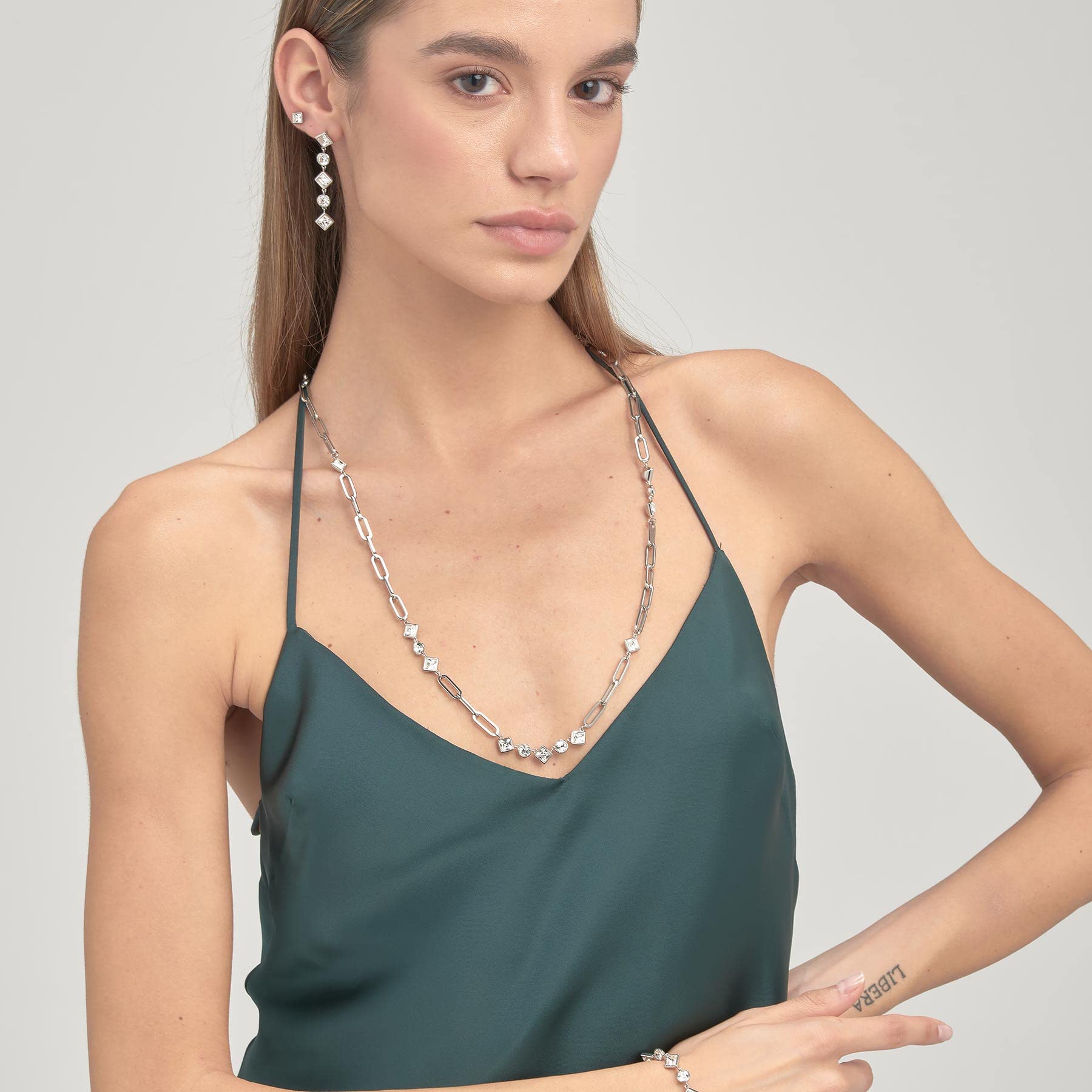 Brosway Collana Donna Lunga in Acciaio | Collana Lunga Con Cristalli | Collezione Emphasis - BEH03