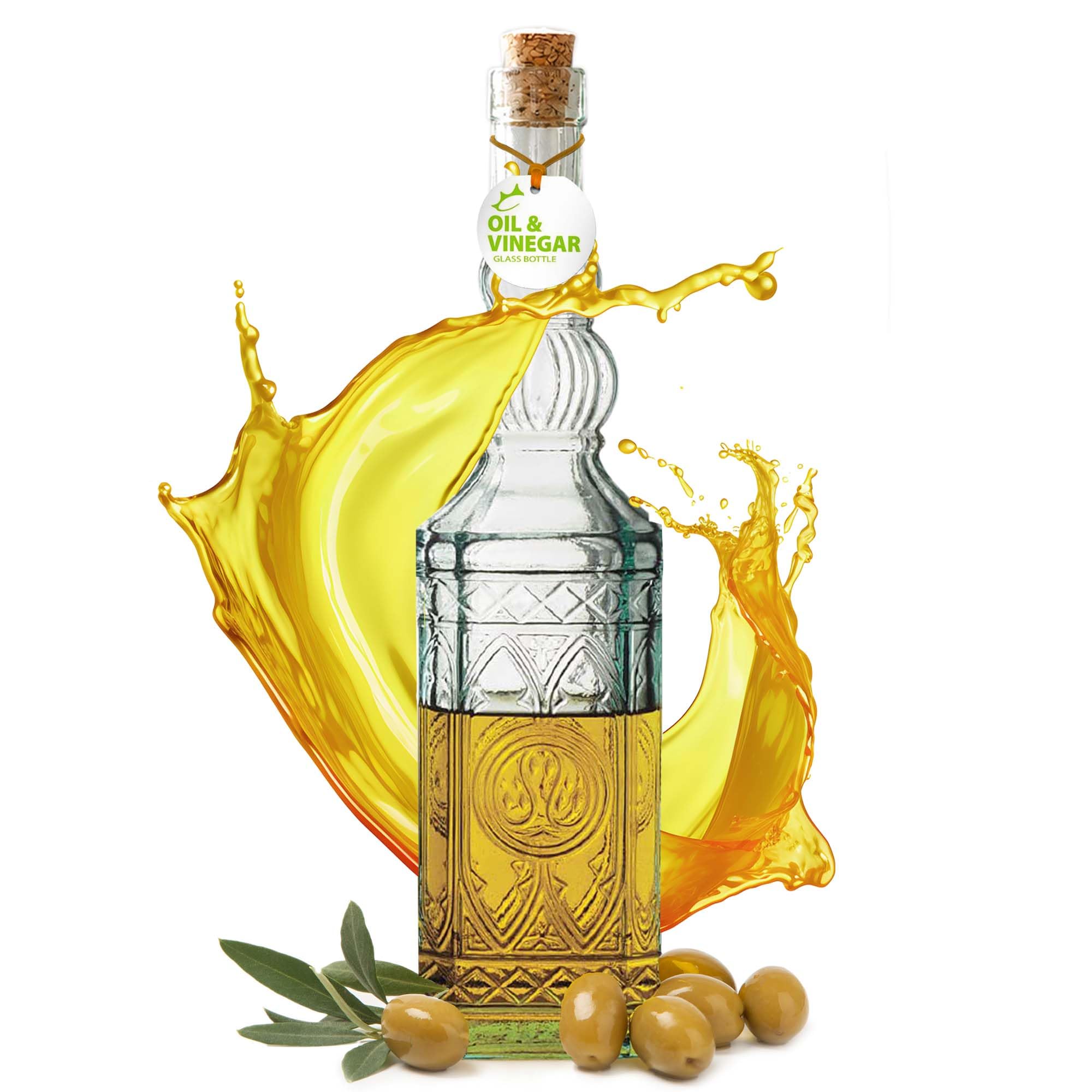 Couronne CO Kunstvoller Dekorative Glas Flasche, g5033, 23,7 Gramm Kapazität Farblos