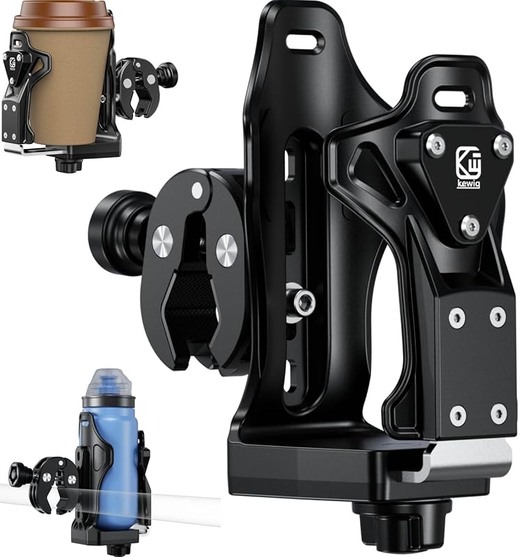 Kewig Portavasos antirrobo para motocicleta, portabotellas de agua extra grande