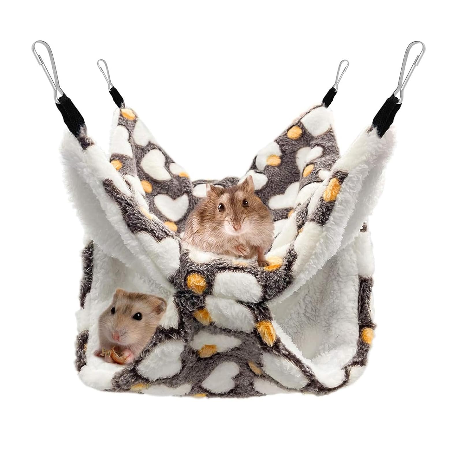 XoeLLe Hamaca para Hurones, 2 Capas 34 x34cm Cueva Cómoda y Cálida Cama Conejo Hamster Accesorios, Casa Cobaya Juguetes Hamster Cueva Gato para Chinchilla, Hurón, Ardilla, Hámster