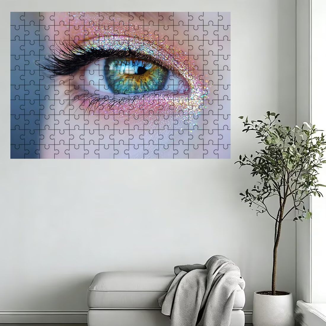 Puzzle 5000 elementów dla dorosłych, puzzle 5000 elementów oczu, abstrakcyjne puzzle dla dorosłych z wykwintnym pudełkiem do pakowania, gry edukacyjne, duże drewniane puzzle na prezent dla kobiet