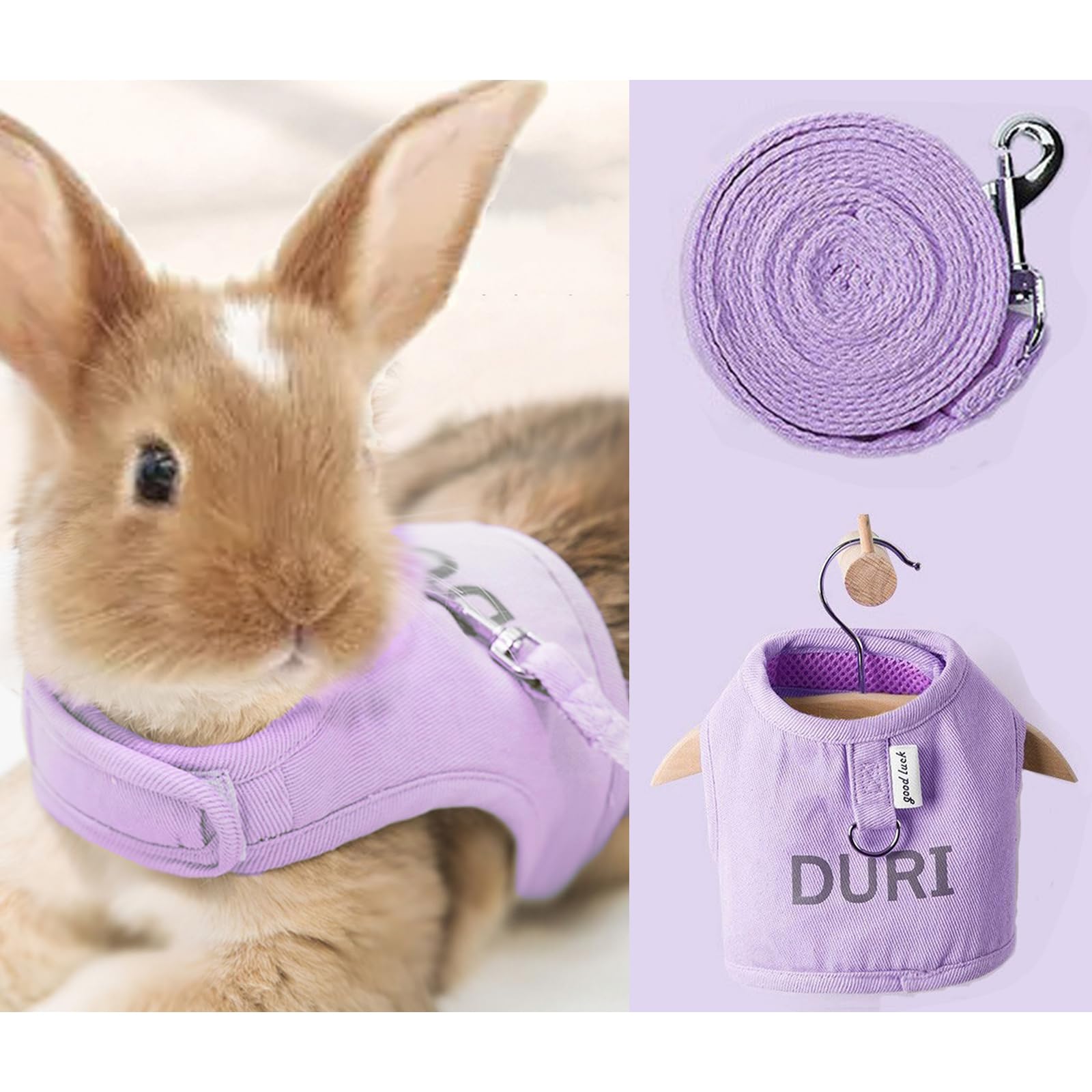 Bunny Leash MANON ROSA Escape-Proof Rabbit Harness & Leash - Adjustable ...