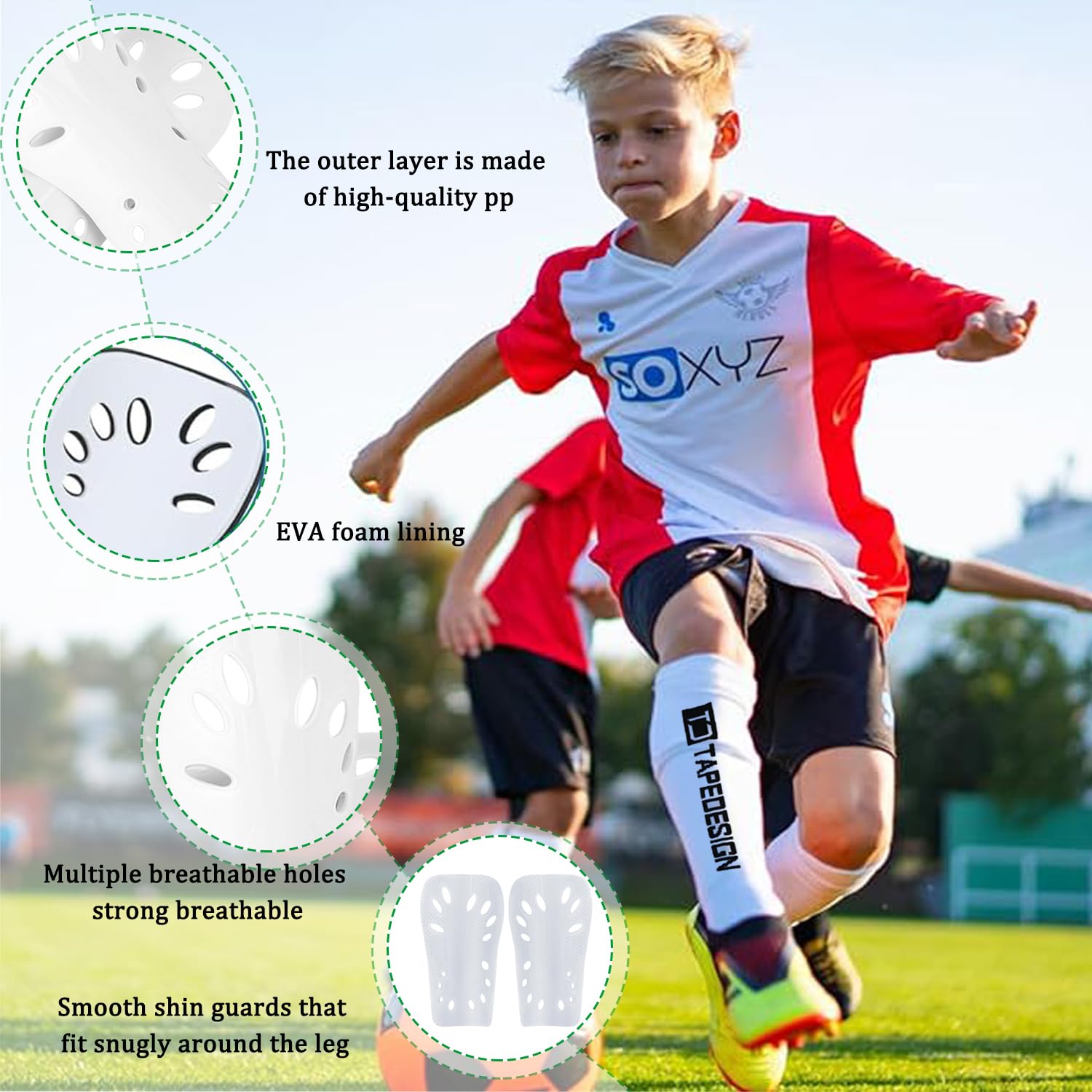 Piłkarskie ochraniacze na goleń, antypoślizgowy rękaw, ochraniacze piszczeli, antypoślizgowe skarpety piłkarskie, ochraniacze piszczeli, piłka nożna, mecz piłki nożnej ochraniacze na nogi, do jazdy na