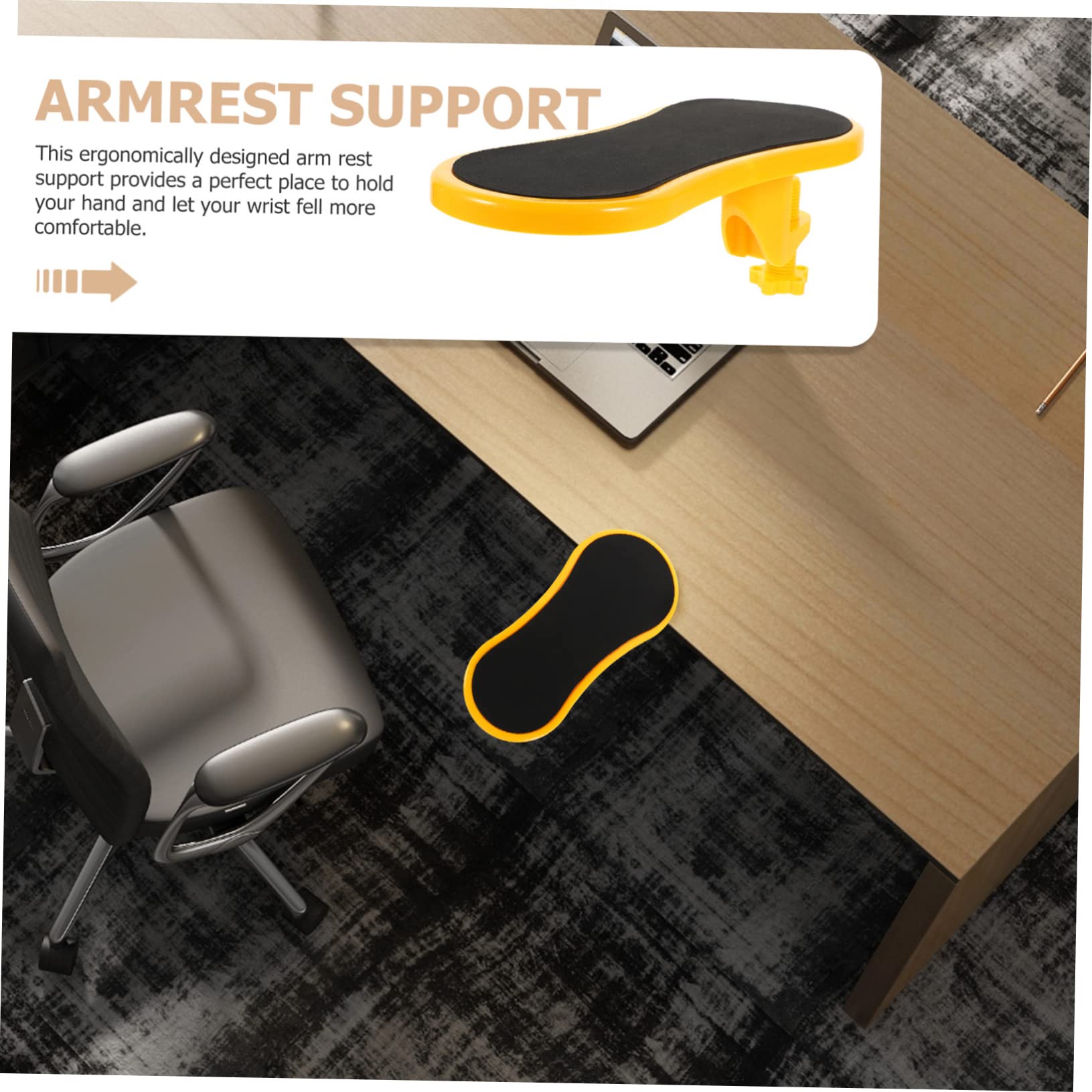 Angoily 2 Pezzi Poggiapolsi Ergonomico per Scrivania per Avambraccio Estensore per Computer per Comfort Durante Lavoro e