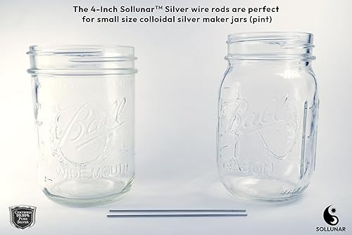 Vista 7 de Sollunar . Varillas de alambre de plata fina 9999, calibre 12 (0.081 in), 8 pulgadas de largo, hechas a mano y purificadas en proceso de 24 pasos