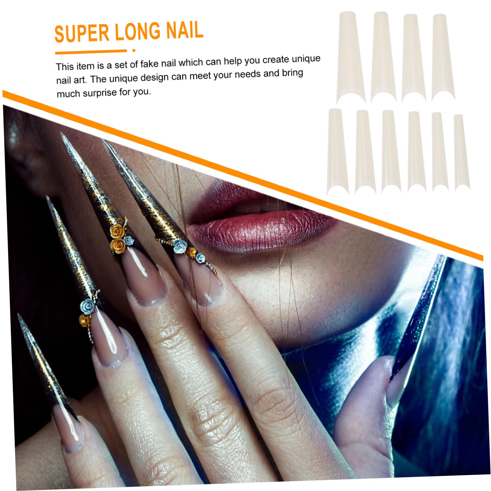 FRCOLOR 1500pezzi French Style Fake Nail Tips Per Unghie Artificiale Facili Applicare Per Nail Manicure