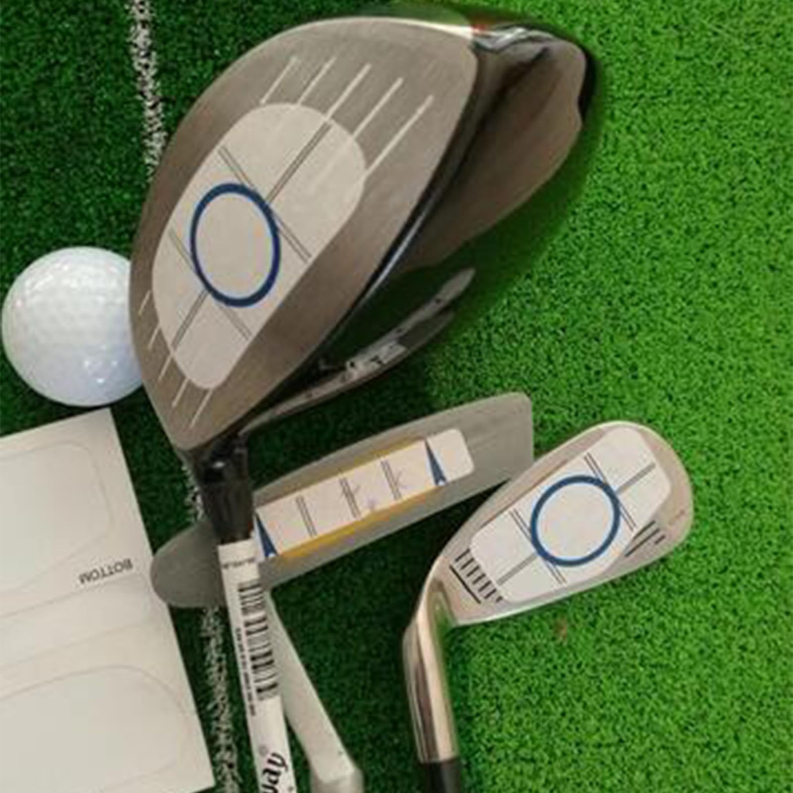 Golf Driver Impact Tape, Self-Teaching Sweet Spot Analysis Golf Club Target Label Record Ball Contact Points Sticker for Swing Analysis, 3 Sizes for Putters/Drivers