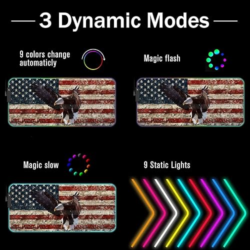 Vista 72 de Alfombrilla de mouse RGB para juegos con posavasos para café, alfombrilla de mouse LED grande XXL, base de goma antideslizante, alfombrilla de mouse