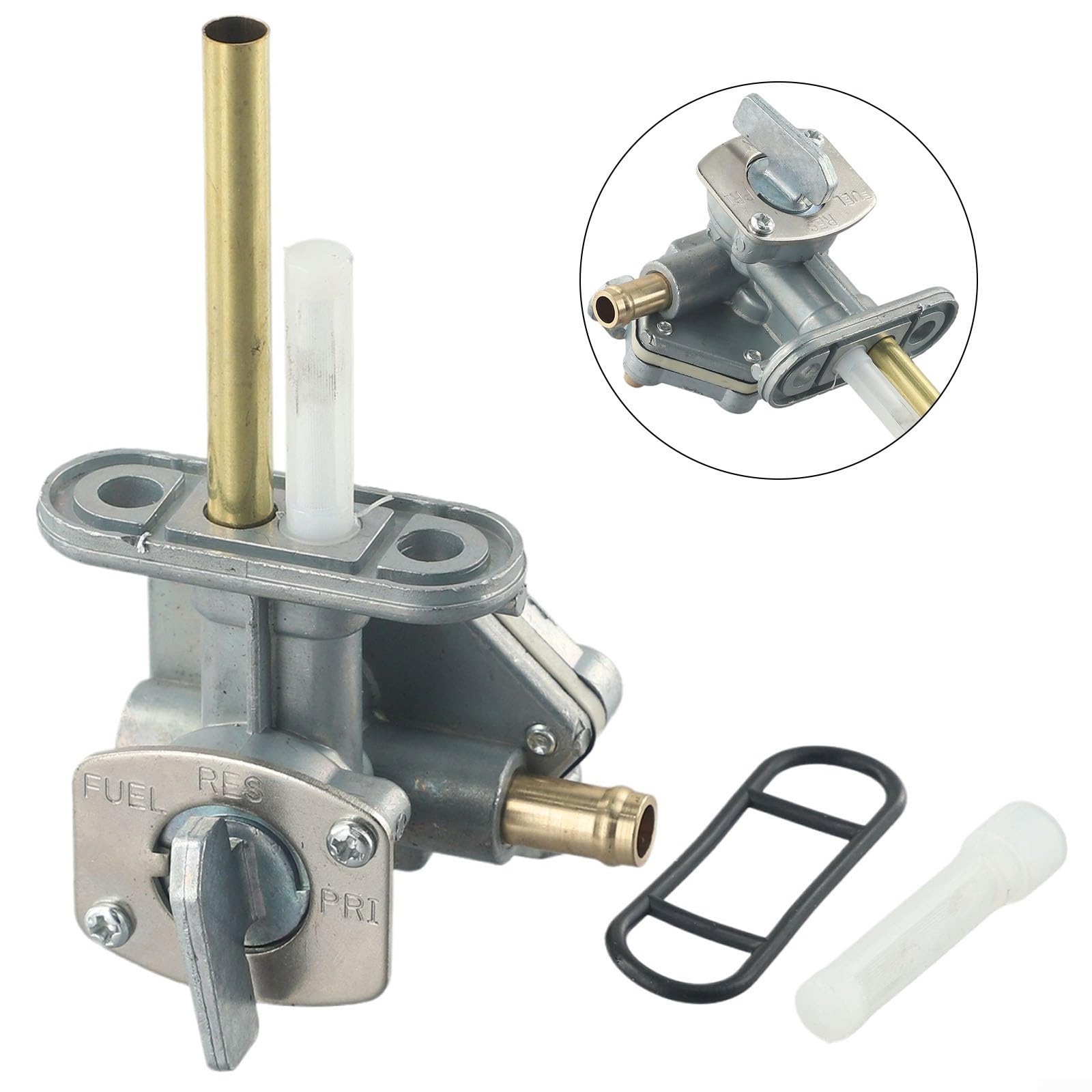Robinet de carburant pour Kawasaki EN500 Vulcan 500 1996 2009 et ZR750 Zephyr 1991 2006 avec interrupteur marche / arrêt pour réserve