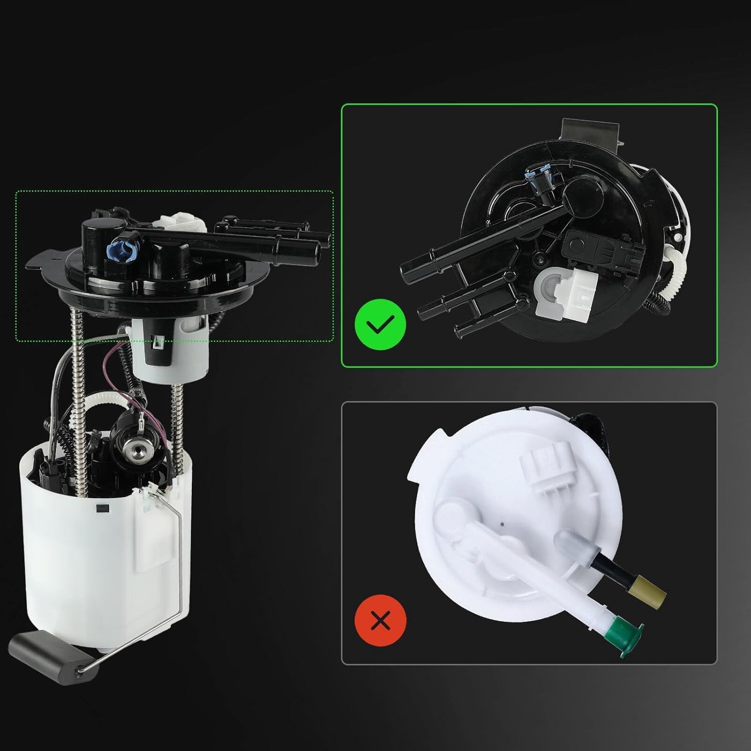 A-Premium Electric Fuel Pump Module Assembly with Pressure Sensor Compatible with Chevrolet Impala 2008 2009 2010 2011, V6 3.5L, Flex, FFW Fuel System Only