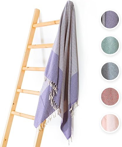 Our m2 Dilay - Toalla de playa turca, 100% algodón turco, sin arena, de secado rápido, 72 x 39 pulgadas, manta de playa ligera, multiusos, para