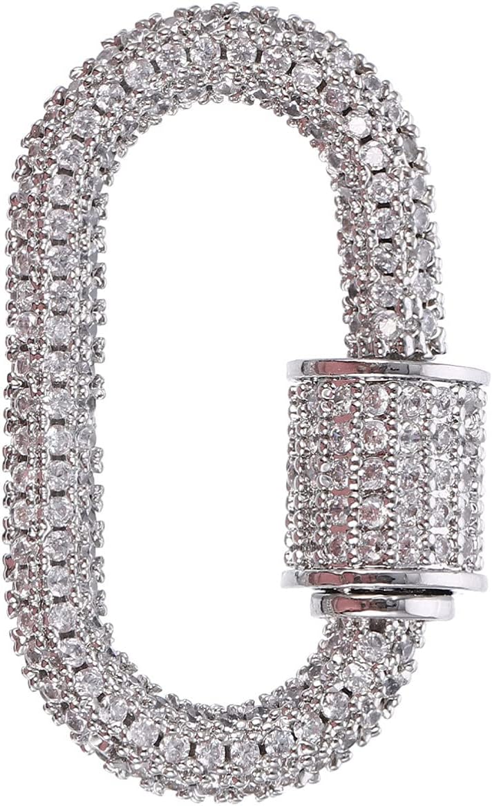 Healifty Necklace Clasp Rhinestone Lobster Claw Clasps