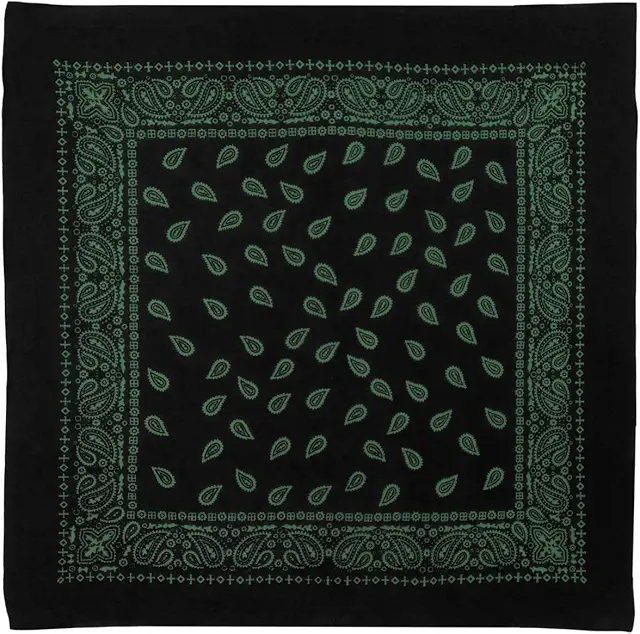 Bandana cachemire unisexe XL en coton - Collection réglisse