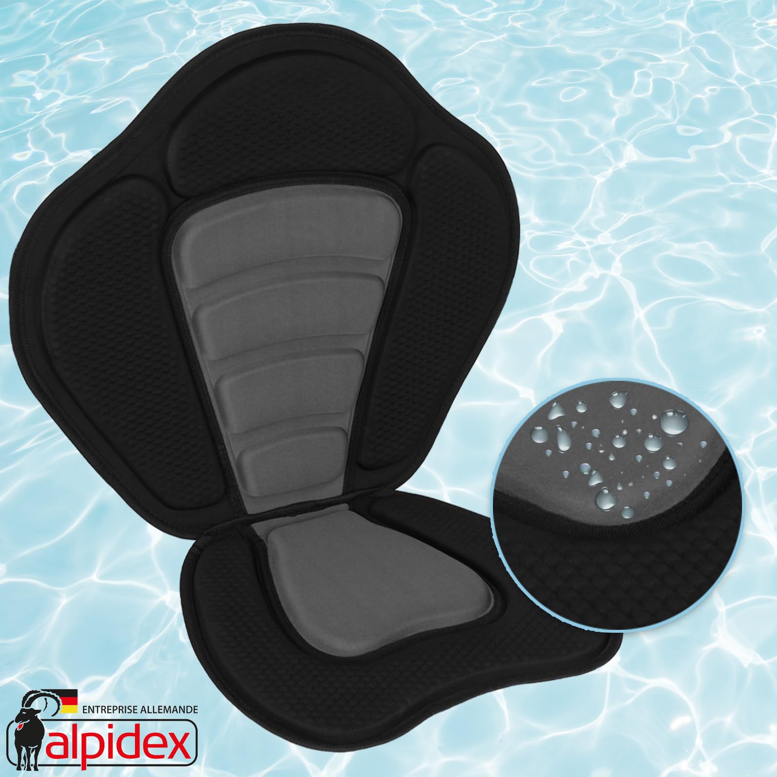 ALPIDEX Siège Kayak Planches Gonflables Sangles Robustes Assise Universelle Sup Siege Paddle