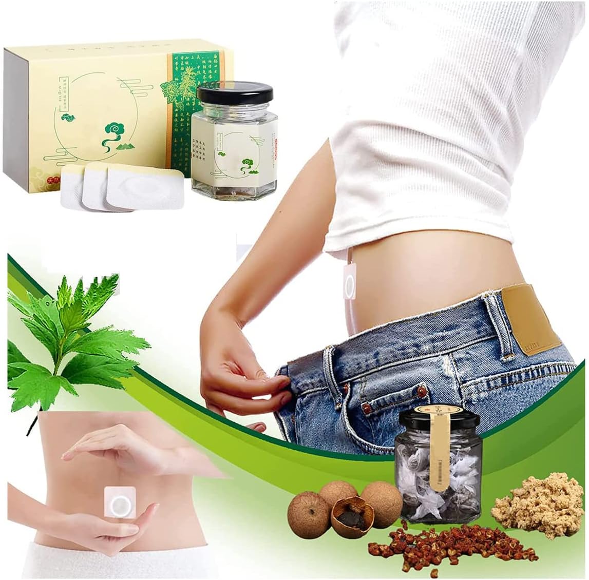 TummyLab Slimming Belly Pellet - LeanFit Belly Herbal Slimming Pellet - ColonDetox Body Cleansing Pellet - BellyGo Herbal Waist Trim Pellet - Fit-Genie Herbal Slimming Waist Pellet (60pcs)