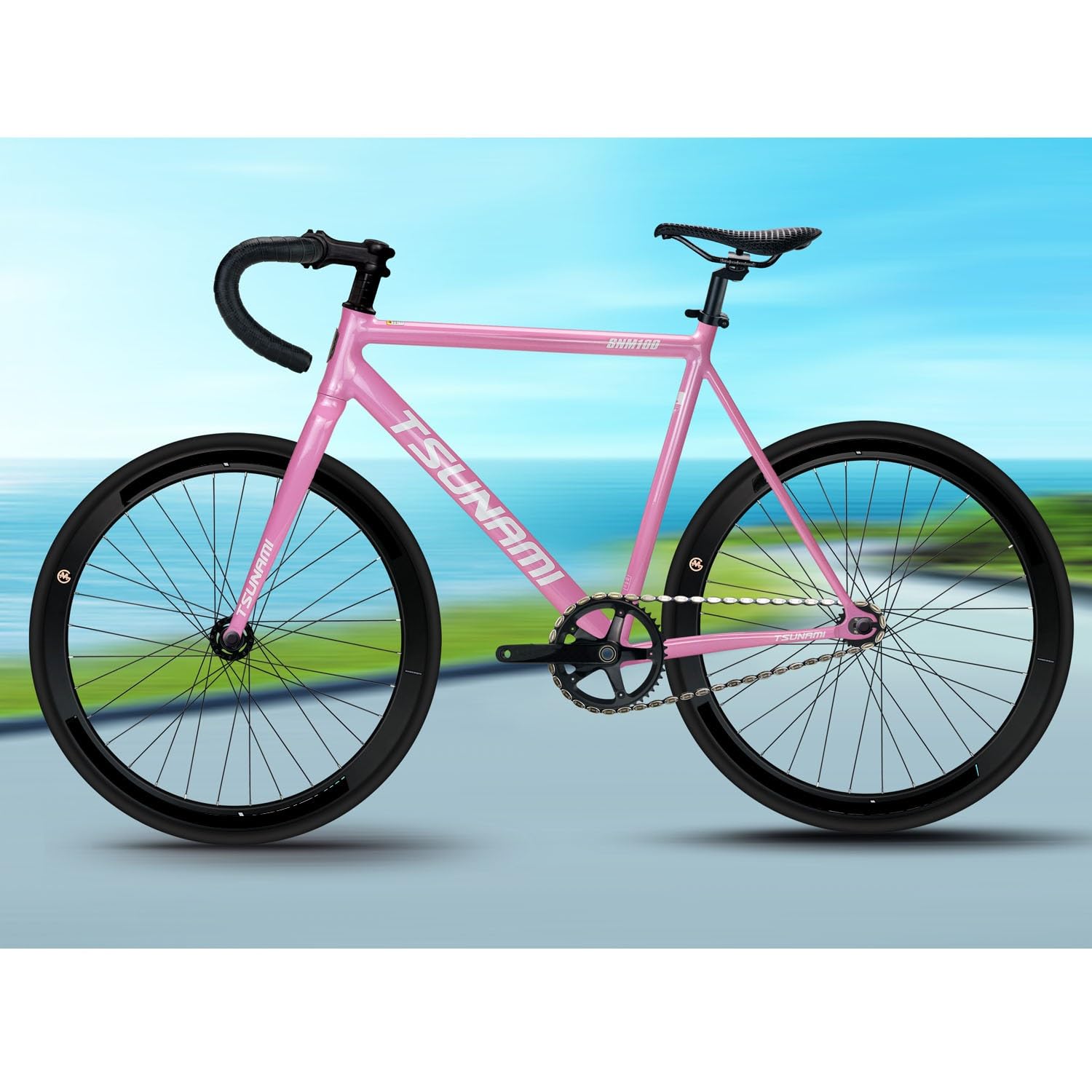 700C Cuadro de bici de piñón fijo 49 52 55 58CM freno de C 100/120mm QR | Marco de bicicleta de pista de carreras de aluminio, máximo 700Cx25C, BB roscado 68mm