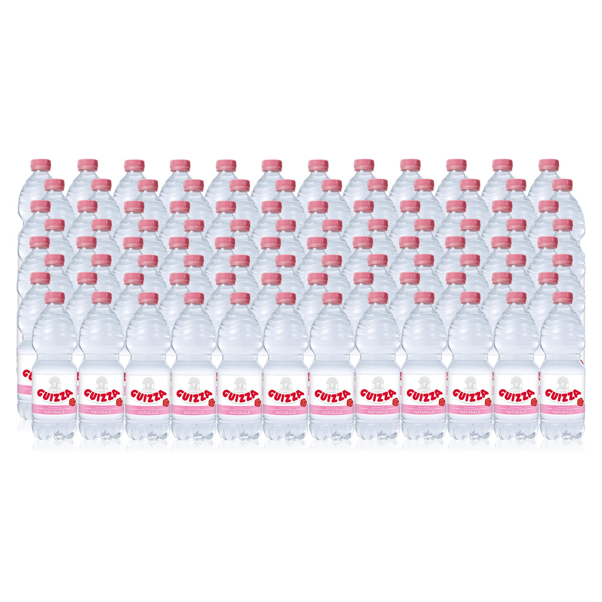 Guizza, Acqua Minerale Naturale, 96 Bottiglie da 0,5L, Leggera e Dissetante, Ideale per Casa Ufficio e Scuola, Pratica da Portare con Sé