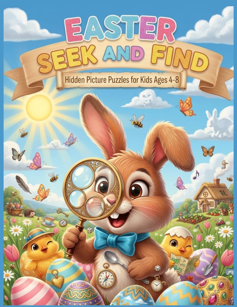Easter Seek and Find for Kids Ages 4-8: Fun Hidden Picture Puzzles Activity Book for Preschool, Kindergarten & Early Learners