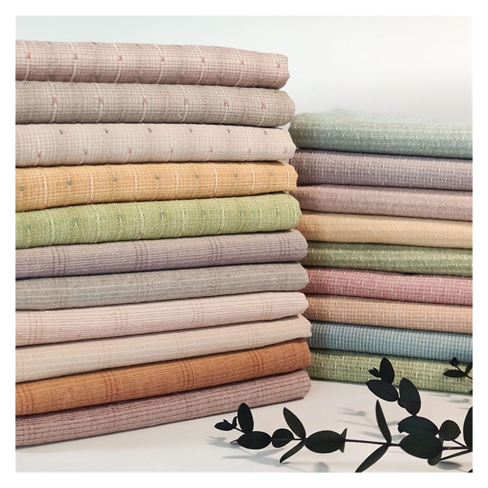 50 * 140cm DIY Little Cloth Group Yarn-Dyed Fabric,for Sewing Handmade Patchwork Quilting, Stripe Dot Tissu Sewing(Wxjd079)
