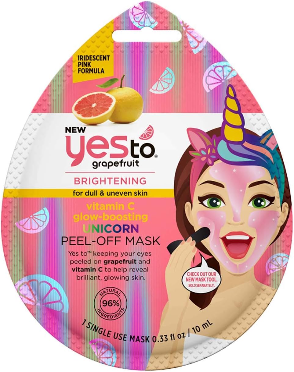Yes To Grapefruit Vitamin C Glow Boosting Unicorn Peel Mask Single Use, 27 g