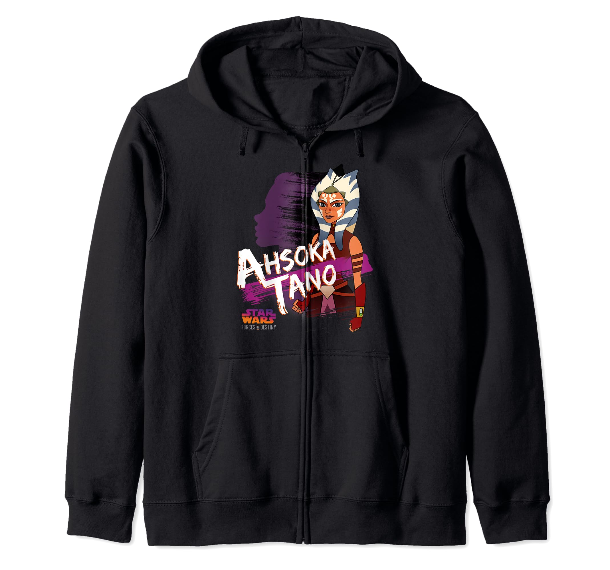 Sweat à capuche Star Wars Ahsoka chaud et confortable avec zip