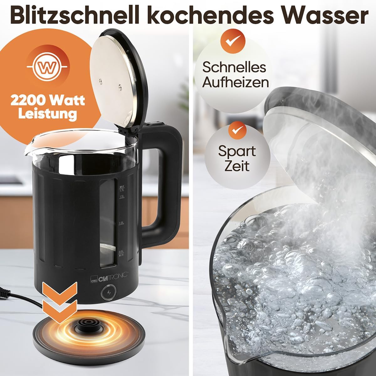 Clatronic WK 3837 kábel tekercs és alap