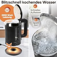 Clatronic WK 3837 üveg vízforraló 1,7 liter BPA mentes egykezes működés 4