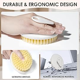 Food-Grade Soft Silicone Body Cleansing Brush Shower Scrubber, Gentle Exfoliating and Massage for All Kinds of Skin (Pack of 4)