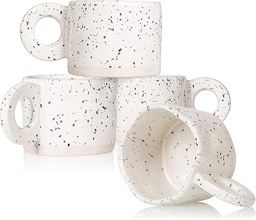 Miniatura 8 de CREATIVELAND Coffee Mug,Ceramic Coffee Mugs Stoneware Coffee Cups with Handle for Latte, Espresso,Cappuccino,Hot chocolate,Milk Mugs Set Dishwasher