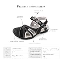 Luffymomo Women's Hiking Sandals Closed Toe Beach Shoes, Black, 9 gallery image