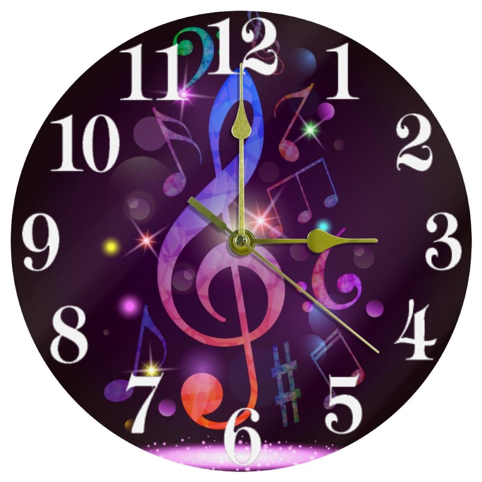 Horloge murale à quartz sans tic-tac avec mouvement continu pour cuisine et école