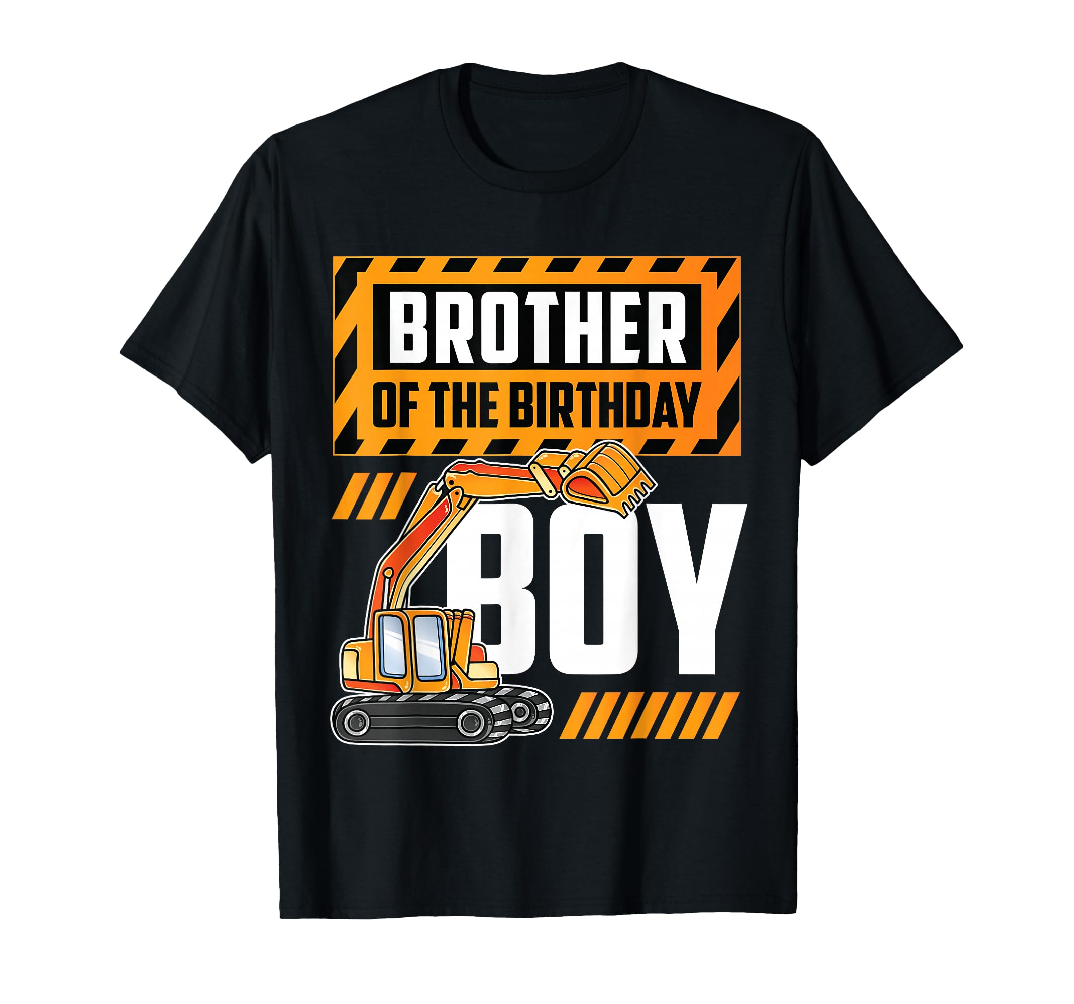 vehicle construction excavator Brother of the Birthday Boy T-Shirt