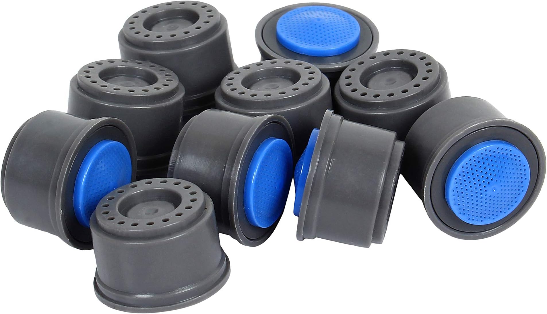 10 Pcs Plastic 3 LPM Water Saving Nozzles Replacement | Water Saving Aerator | Water saving Nozzle for kitchen taps - Color: Grey & Blue