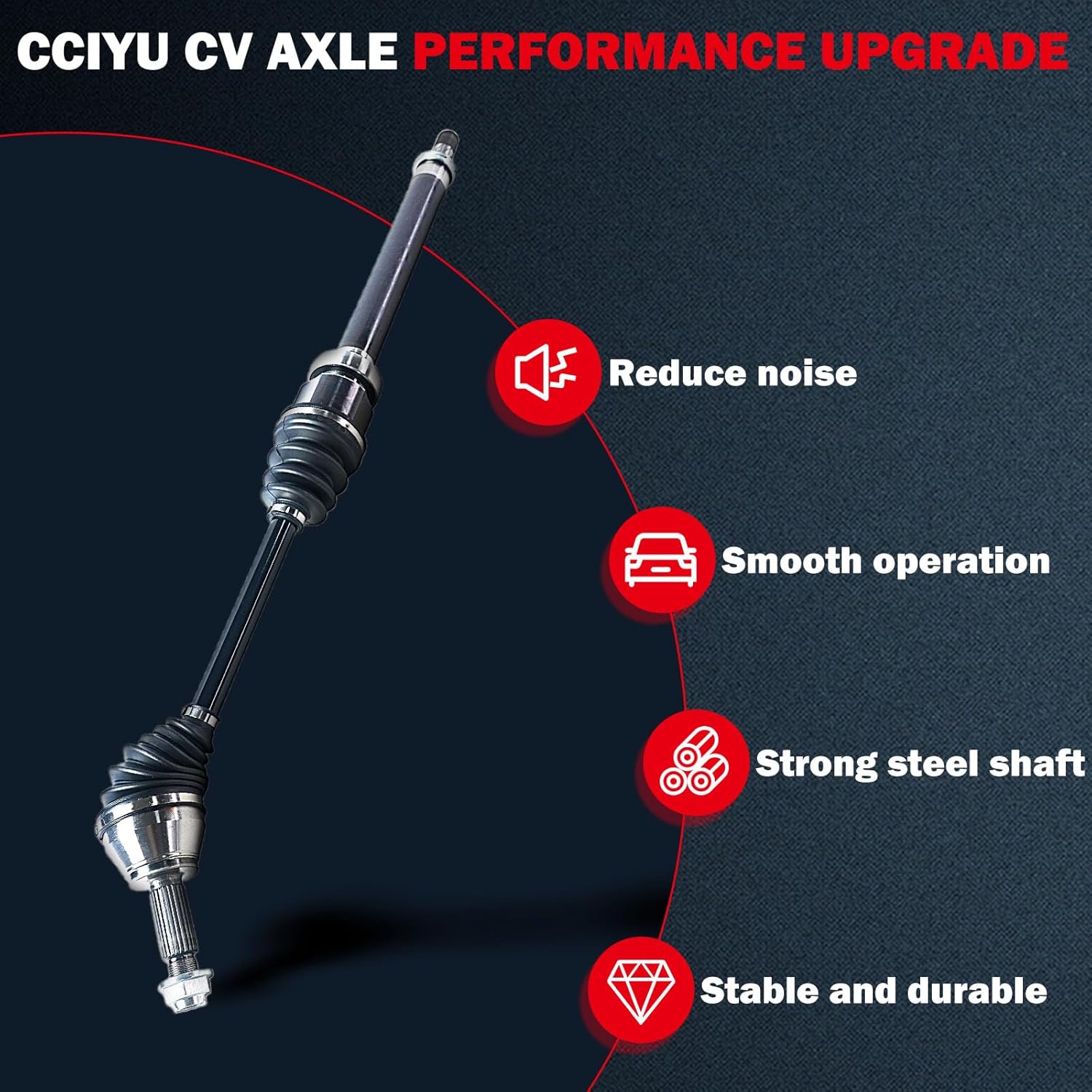 CCIYU 66-2274 Front CV Axle Shaft Assembly 2011-2015 for Ford Fiesta L4 1.6L,Automatic Dual Clutch Trans,Front Right Passenger Side