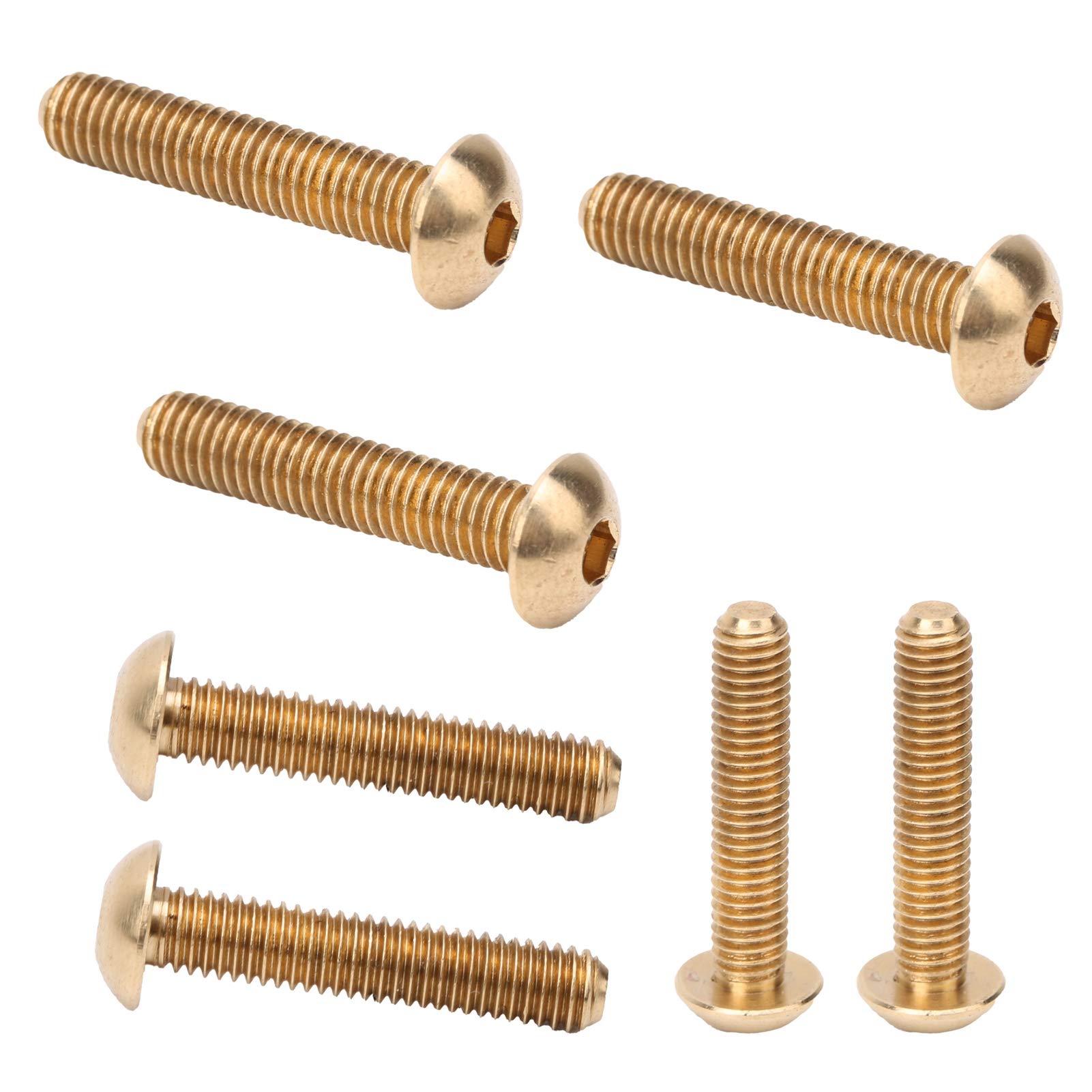 50 tornillos de ranura hexagonal redonda, herrajes de sujeción de cobre M5, tornillos industriales de cobre puro con roscas profundas para entornos húmedos, superficie lisa y sin r (M5*25 mm)