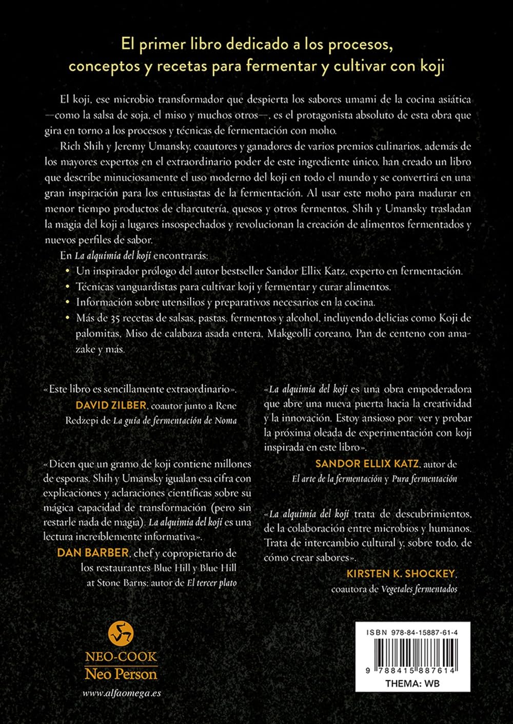 La alquimia del koji: El arte de la fermentación con moho (NeoPerson Cook)
