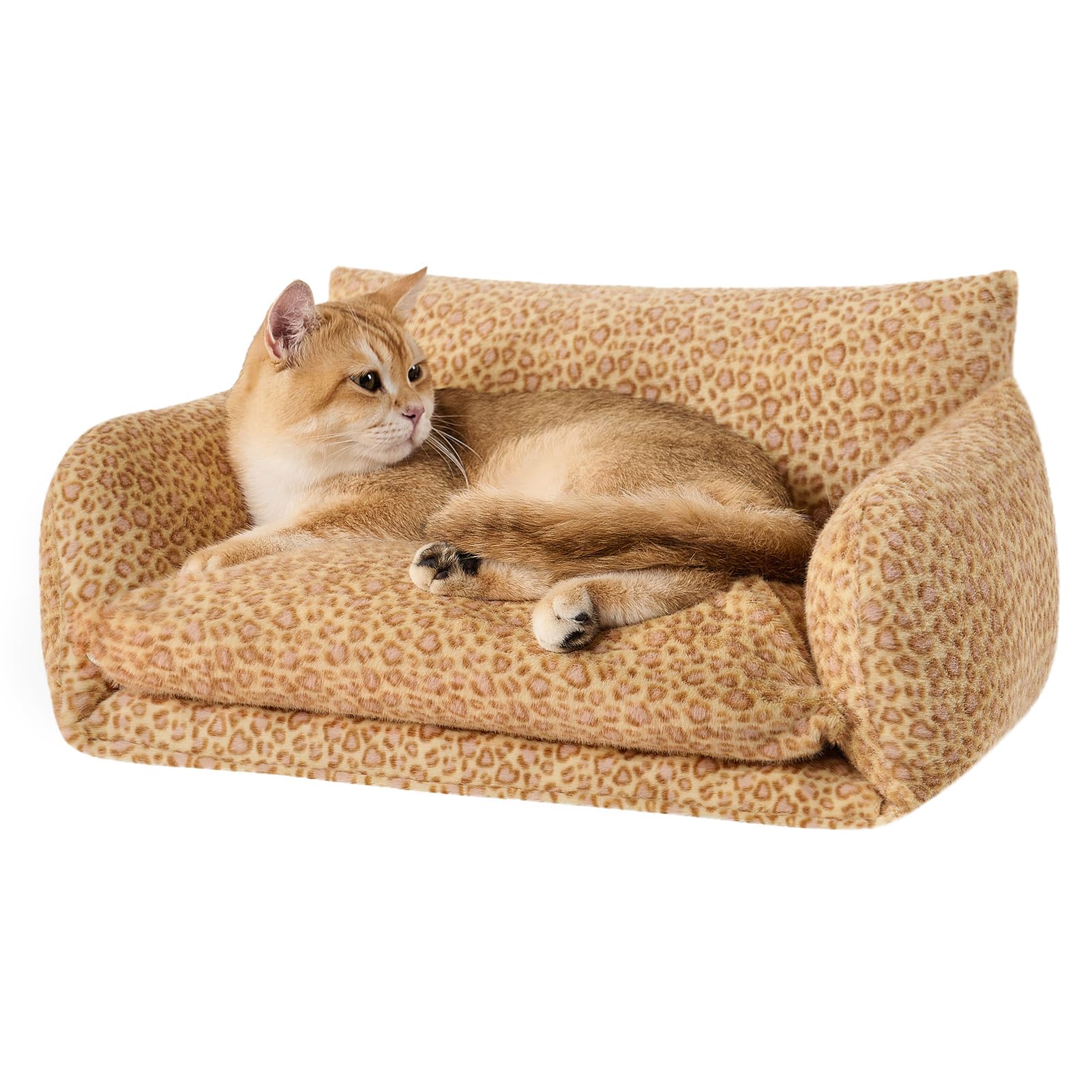 Hollypet Cat Bed Small Dog Orthopedic Couch Beds for Pets up to 13 lbs