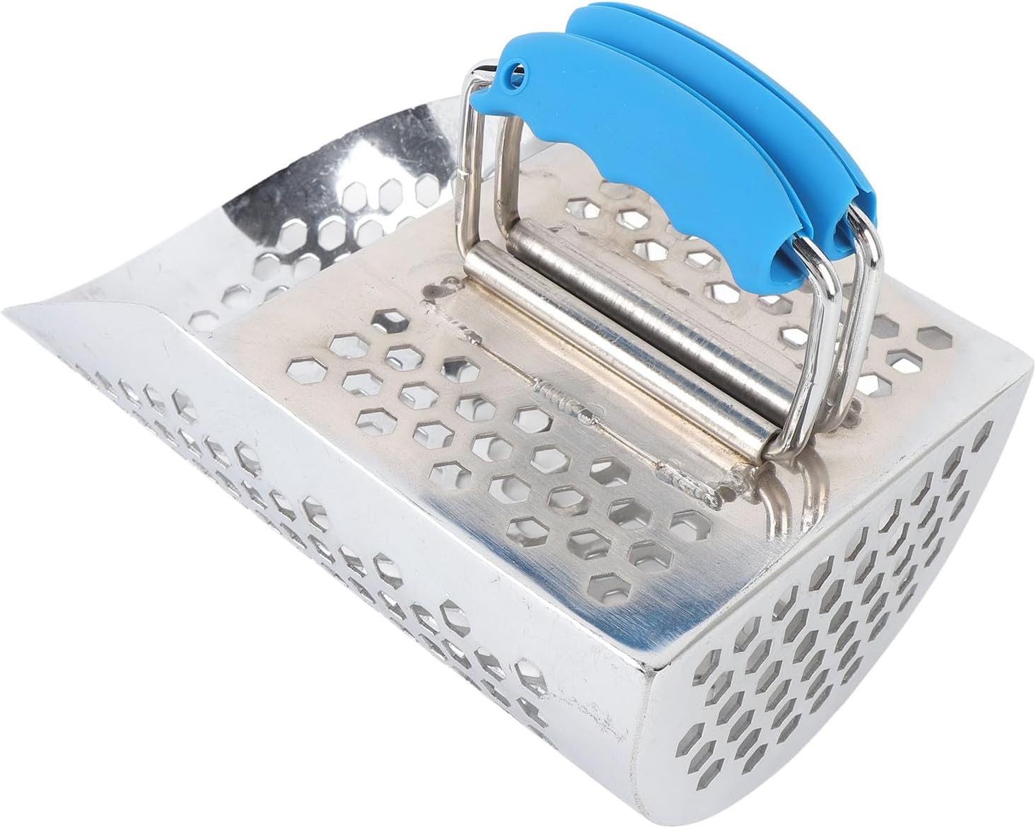 Fafeicy Metal Detecting Sand Scoop, Stainless Steel Sand Sifter Shovel with Sturdy Sieve for Beach Treasure Discovering