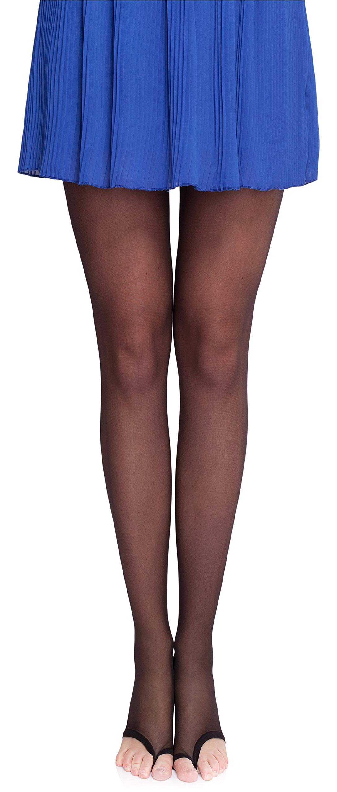 Merry Style Damen transparent zehenlose Strumpfhose Lycra MS 336 10 DEN