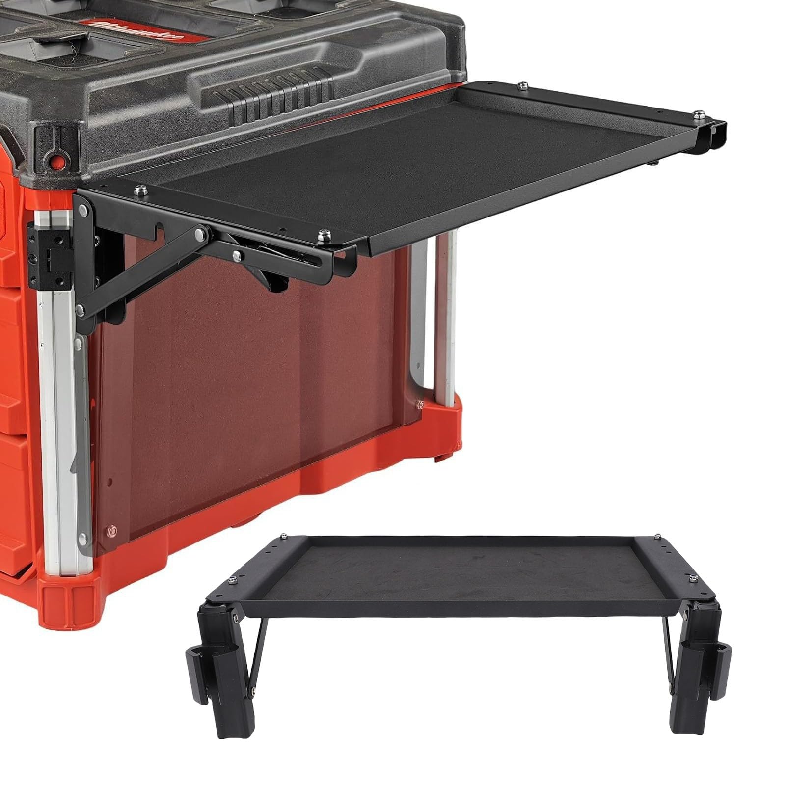 Asixxsix Klapptischtisch -Top -kompatibel mit Packout -Toolbox, Werkzeugabfassungshalterung, Arbeitstabelle Seitenspeicher für Ihr Packout -System, Safe Storage Workbench