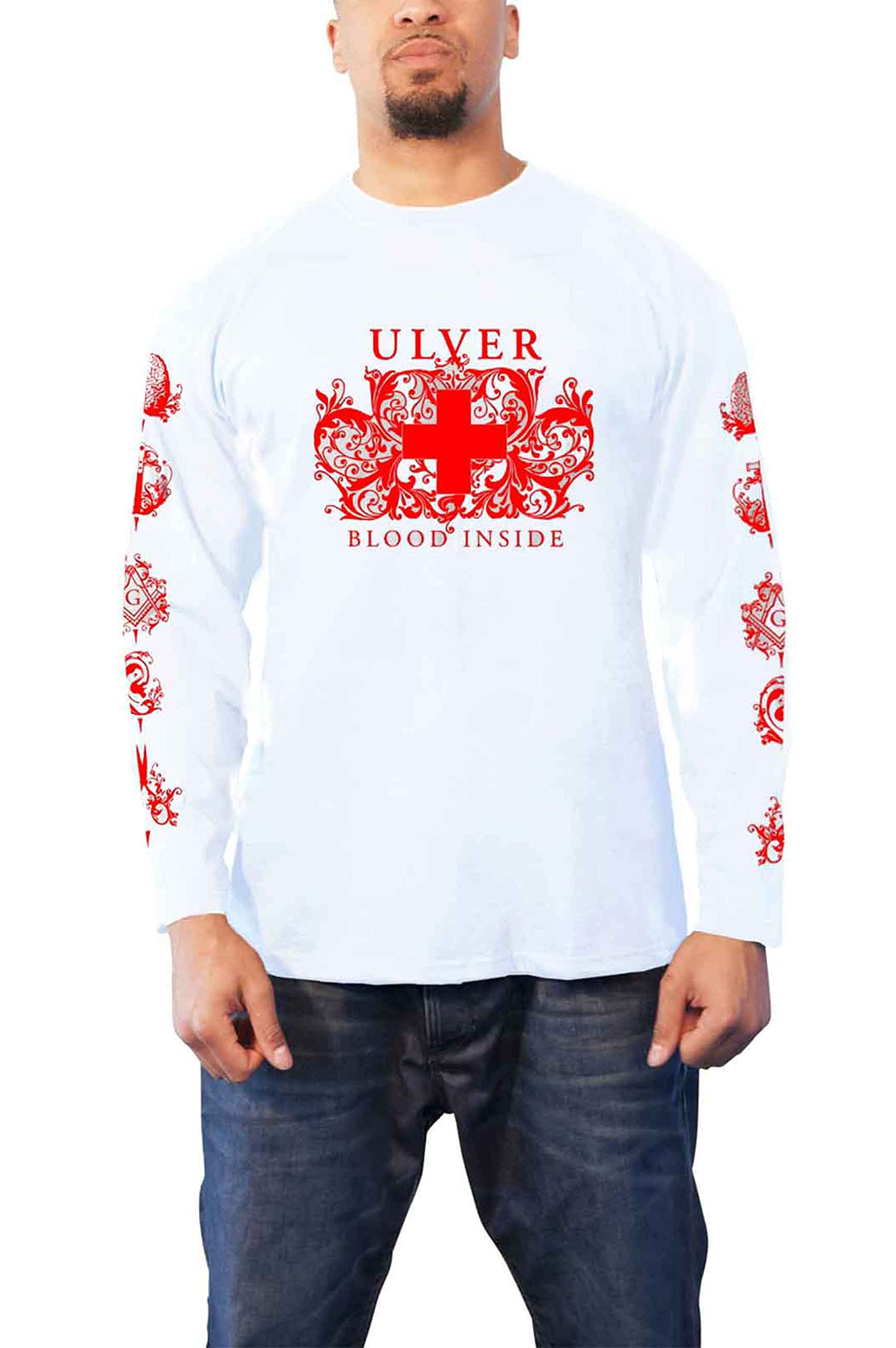 ULVER BLOOD INSIDE (WHITE) Long Sleeve Shirt Medium WHITE