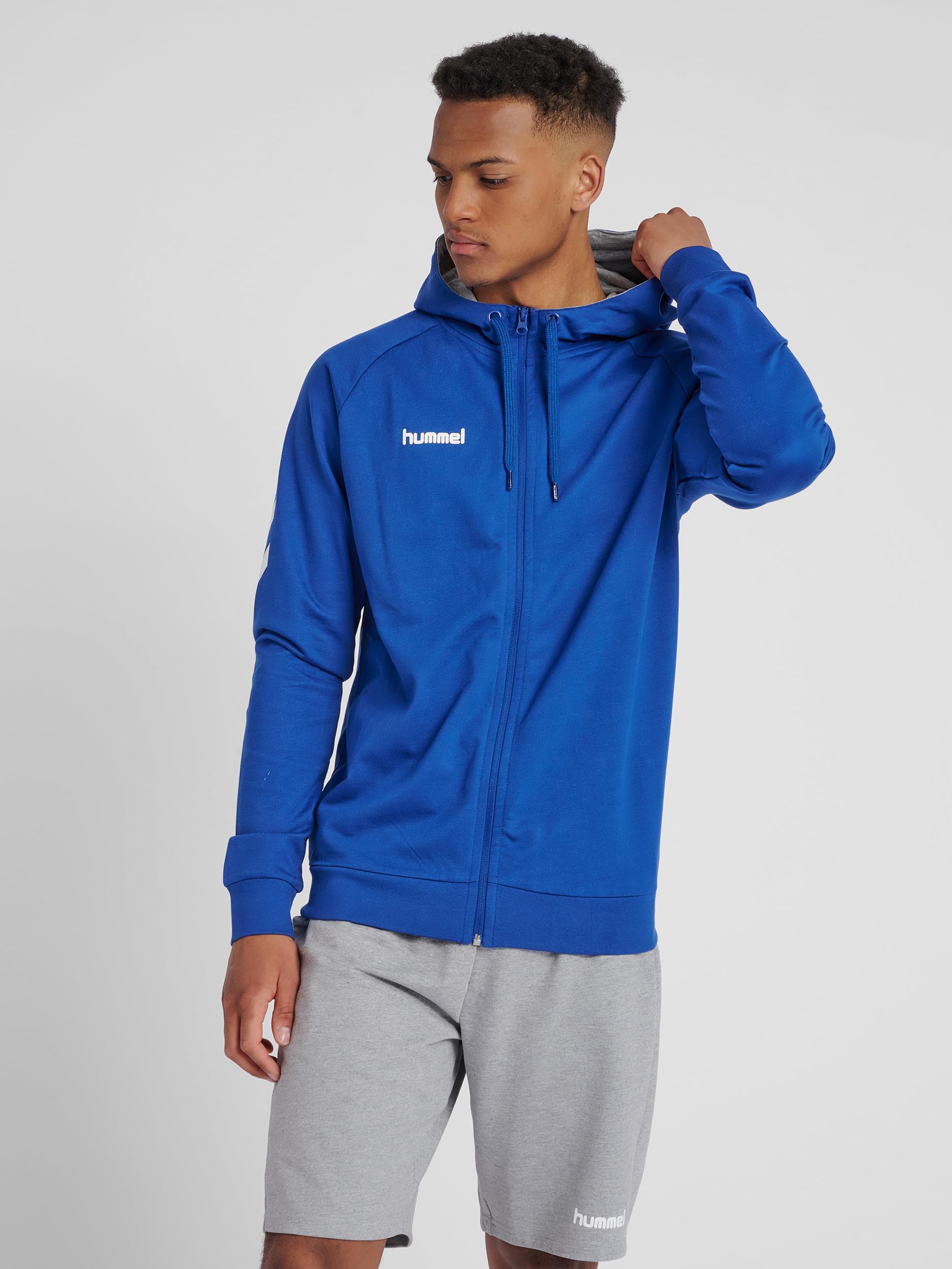 Hummel Sudadera de Algodón con Cremallera Sudadera con Capucha Hombre (Pack de 1)