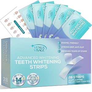Venus Visage Teeth Whitening Strips 14 Pack - 28 pcs White Strips for Teeth Whitening - Professional Formula