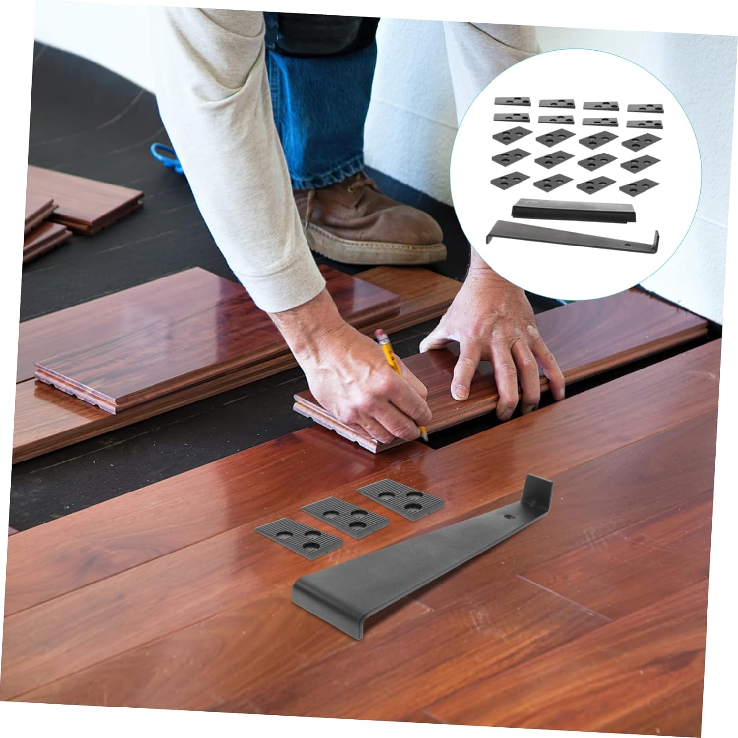 Vinyl Flooring Install Kit 1 Set of Tools for Easy Tapping Spacing Pulling