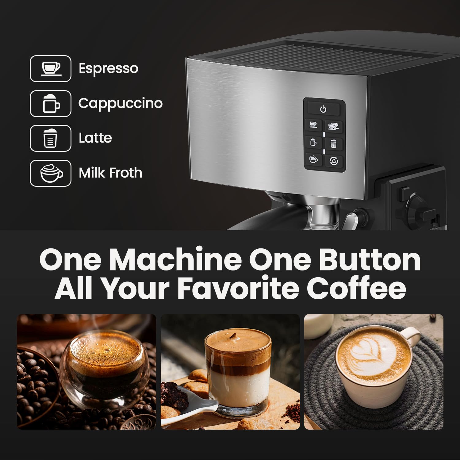 JZ.CAFE Super-Automatic Espresso Machine - Cappuccino Maker -3 JZ.CAFE Super-Automatic Espresso Machine - Cappuccino Maker -3
