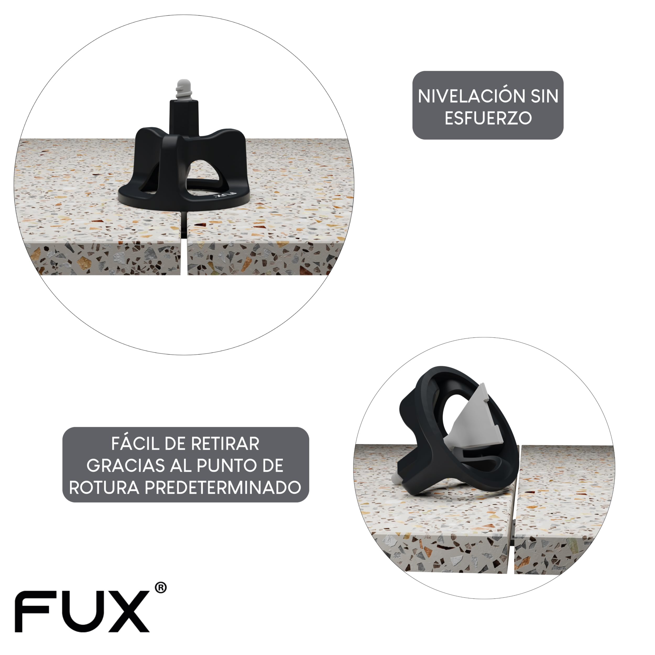 FUX 200 piezas de lengüetas con rosca, ancho de junta de 2 mm, herramienta para azulejos, ayuda para la colocación de azulejos, sistema de colocación de azulejos, accesorios para albañil, lengüetas de