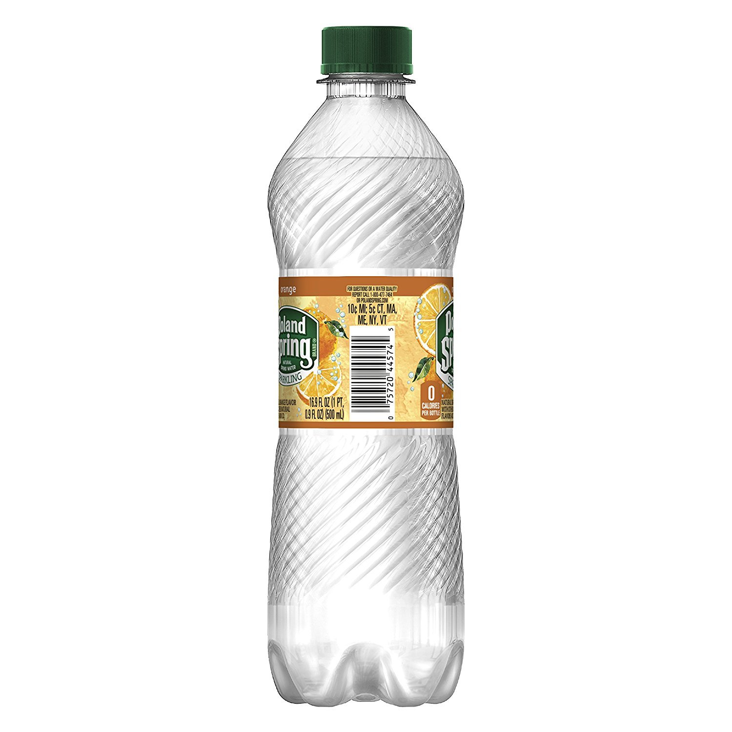 Poland Springs Orange Sparkling Water, 16.9 Ounce -- 24 per case.