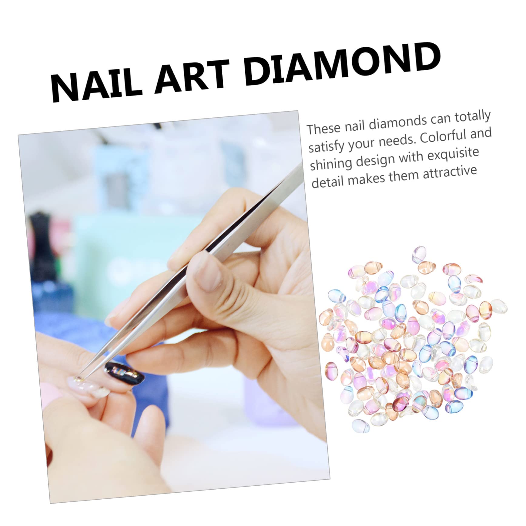 PACKOVE 3 set Pietre Di Cristallo Per Unghie Diamanti Glitter Gemme Per Unghie Gemme Per Nail Art Strass Per Nail Art Diamanti Hotfix Smalto Per Manicure Nail Art Fai 100 pezzi*3