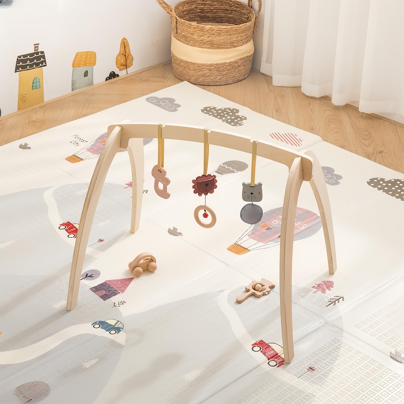 Palestrina attività per neonato Giochi Sensoriali E Didattici Con Sonagli | Tappeto palestra attività per neonato motricità fine Ideale Per Bambine, Shower, Compleanno, Camera Soggiorno, Casa E
